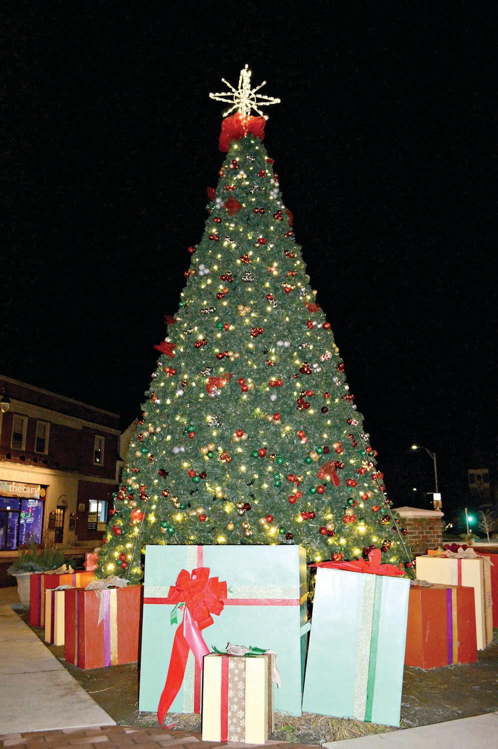 The Quakertown Christmas tree. Photograph by Michele Buono.