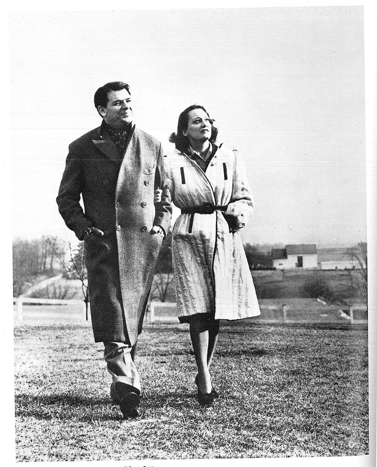 Oscar and Dorothy Hammerstein at Highland Farm in Doylestown Township.