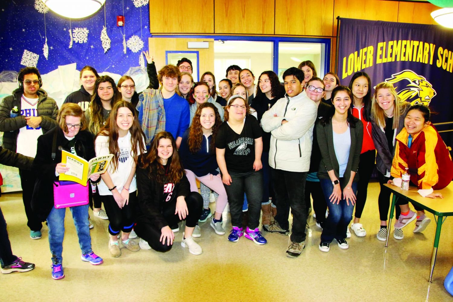 New Hope-Solebury High School students spent Feb. 26 reading to the Lower and Upper Elementary School children in celebration of Read Across America.
