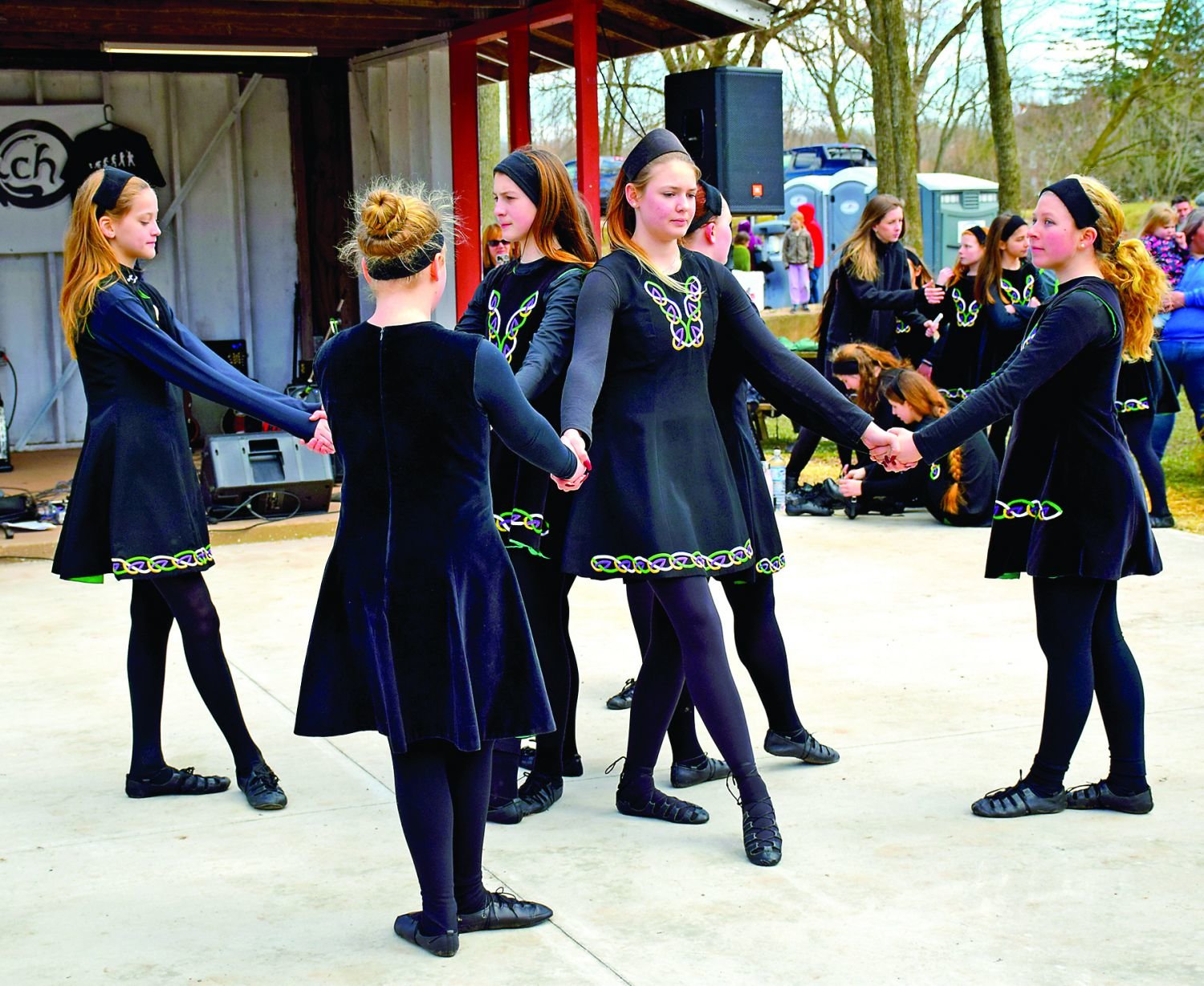 Students from the Fitzpatrick School of Irish dance perform. Photograph by Debby High.