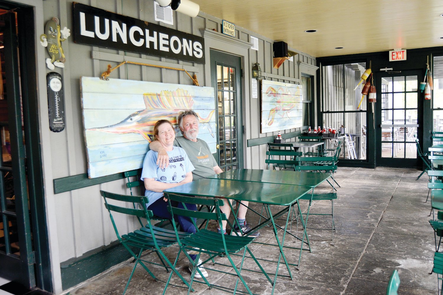 Lisa and Ken Miller have been operating the Bridge Café in Frenchtown, N.J. for nearly 32 years. Photograph by Susan S. Yeske.