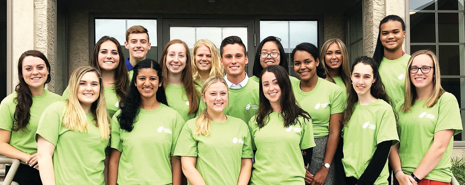Bucks County students make a difference in the community through Foundations Community Partnership’s Summer Youth Corps.  From left are: top row, Victoria Ratchford, Shayna Cohen, Dan Cohen, Jamie Becker, Megan Benner, Ben Bunch, Anna Tran, Sylvia Salas, Emma Boyajieff and Faith Turner; bottom row, Julia Kerrigan, Deepti Tantry, Cassidy White, Devon Stone, Jamie Allen and Rebecca Warren.