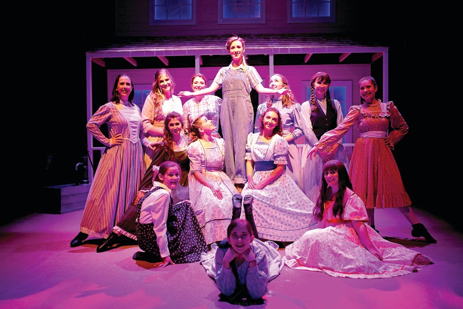 Patricia Curley as Laurey, center, sings “Many a New Day” in “Oklahoma!”, currently being performed at the Town and Country Players in Buckingham.