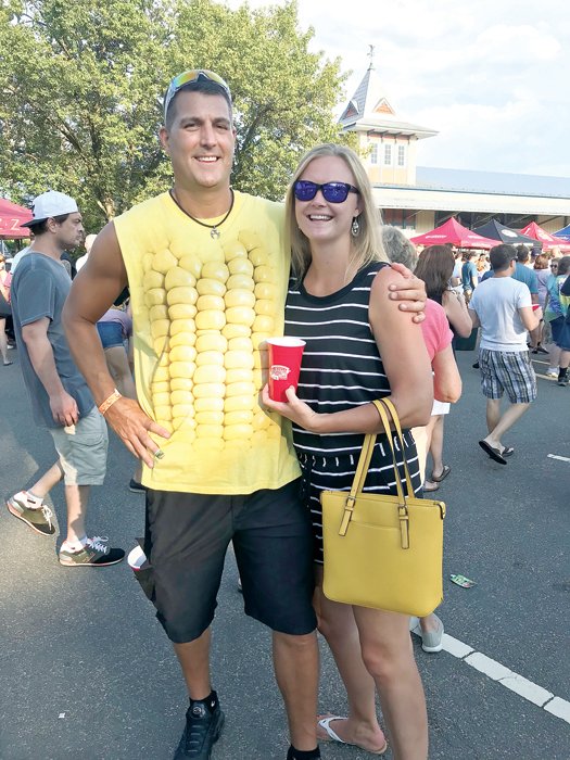 Festival-goers get “corny” at a prior Flemington Corn, Tomato and Beer Festival. This year’s event takes place Aug. 10.