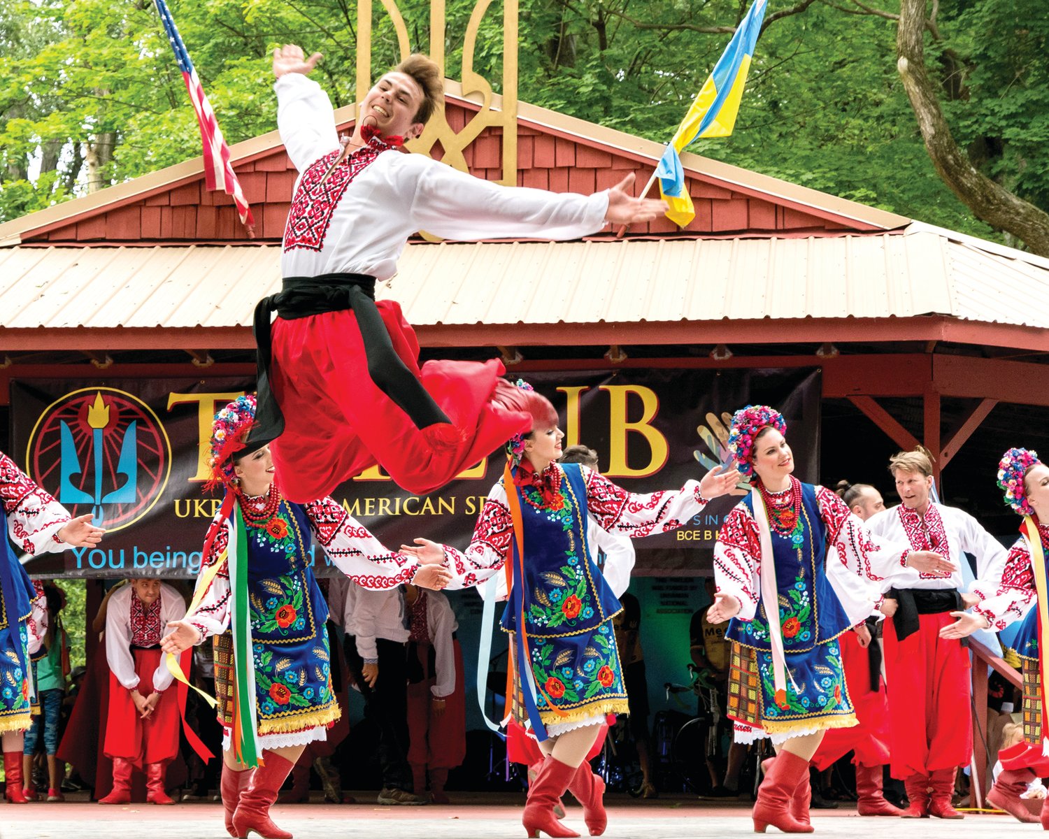 Entertainment at the Ukrainian Folk Festival includes ethnic dance and music.