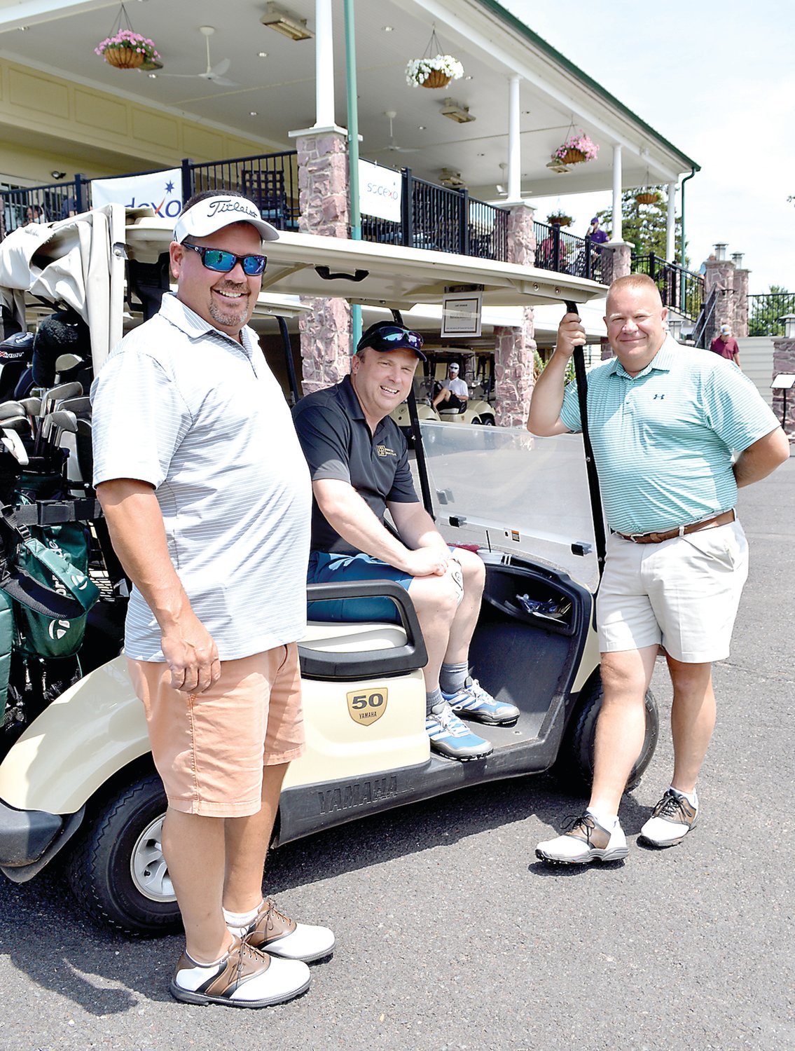 Golfers participate in the 46th annual Grand View Auxiliary Golf Tournament.