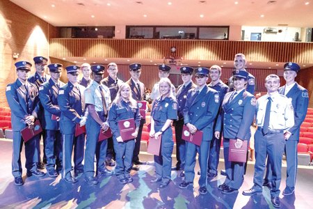 Firefighters who earned national certification at the Bucks County Public Safety Training Center were honored at an Aug.14 ceremony at Bucks County Community College in Newtown.