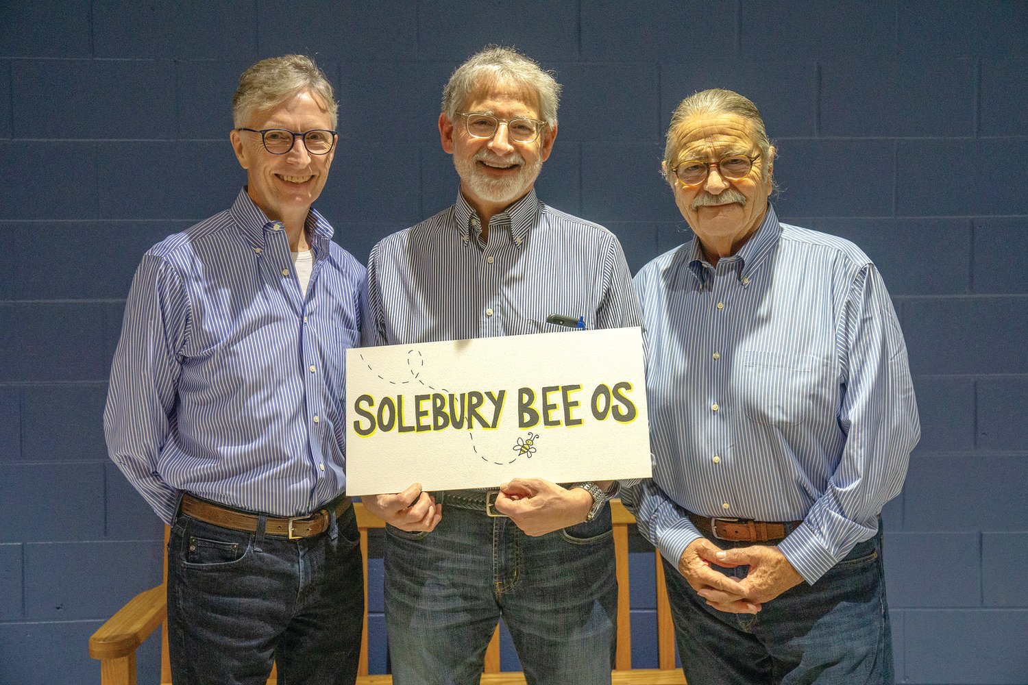 The Solebury Supervisors (Solebury BeeOS) John Francis, Mark Baum Baicker and Noel Barrett in 2018.
