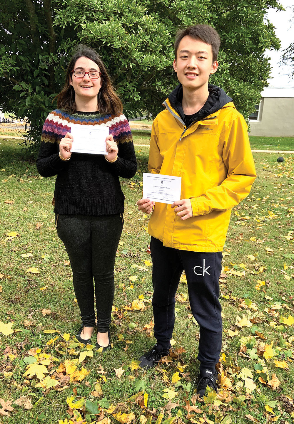 Solebury School students Rebecca Bozzo and Shizhen Liu have been named Commended Students in the 2020 National Merit Scholarship Program.