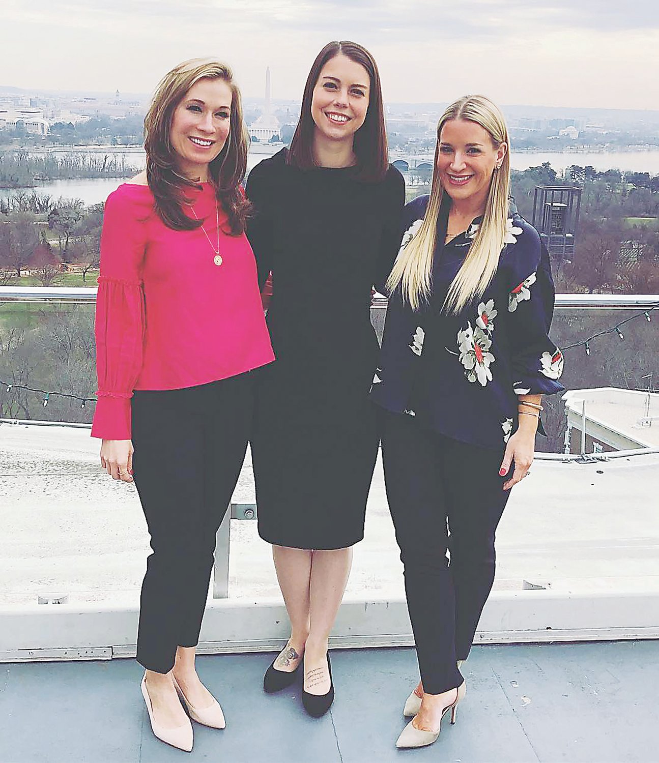 Amy Looney Heffernan, Heather Kelly and Ryan Manion were together in Washington for an interview in April 2018.