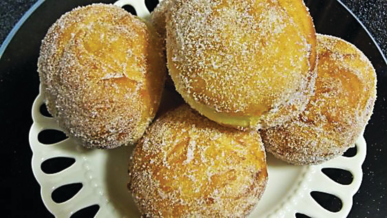 Fastnachts, the yeasty German doughnut, can be found at local doughnut shops and bakeries as well as Trauger’s Farm Market in Kintnersville. Or you can make them yourself. Photograph by Food.com.