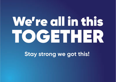 “Together” lawn signs are available for purchase on May 7 at local establishments.