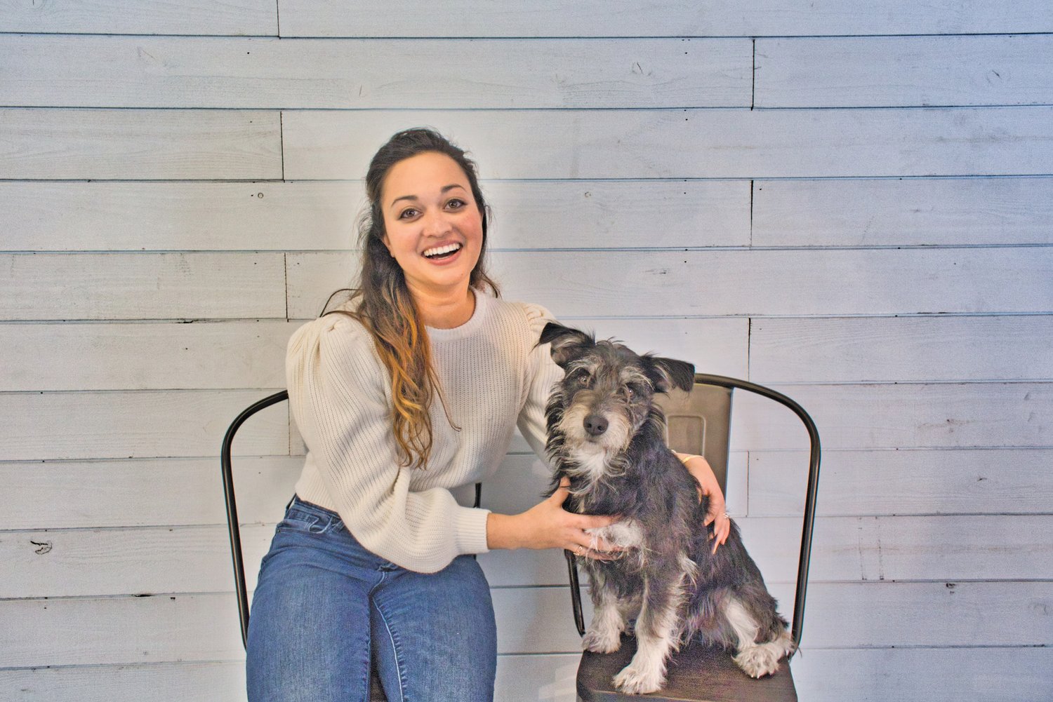 Esther Salata, founder of Benesafe Solutions, and her dog, Benny.