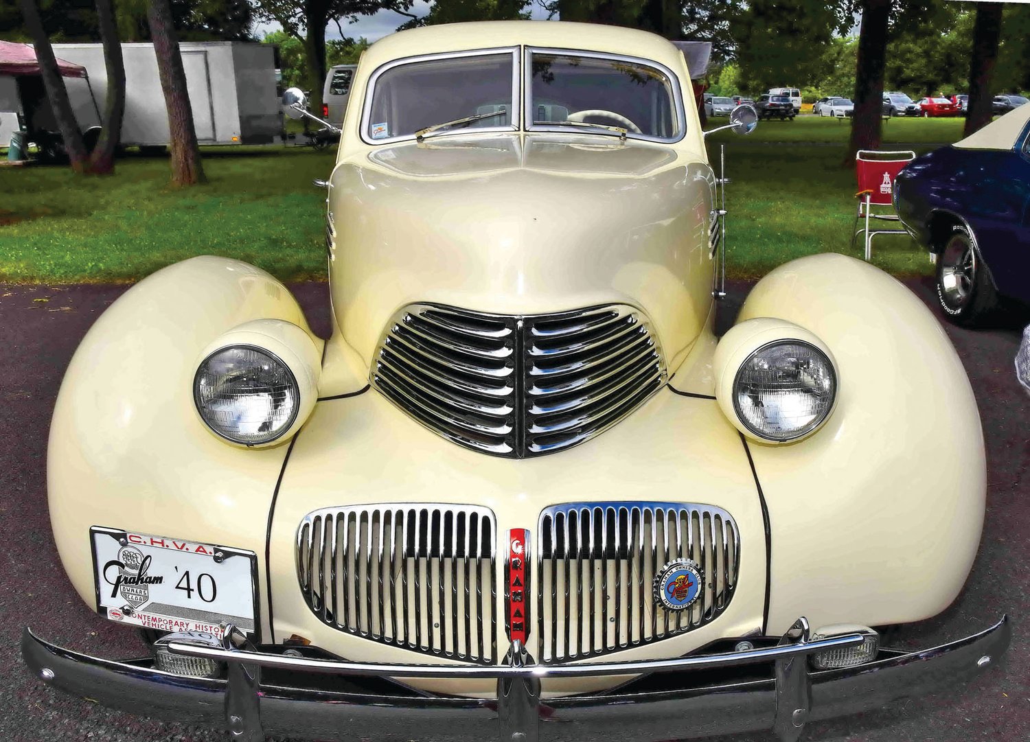 Front view of a rare 1940 Graham.