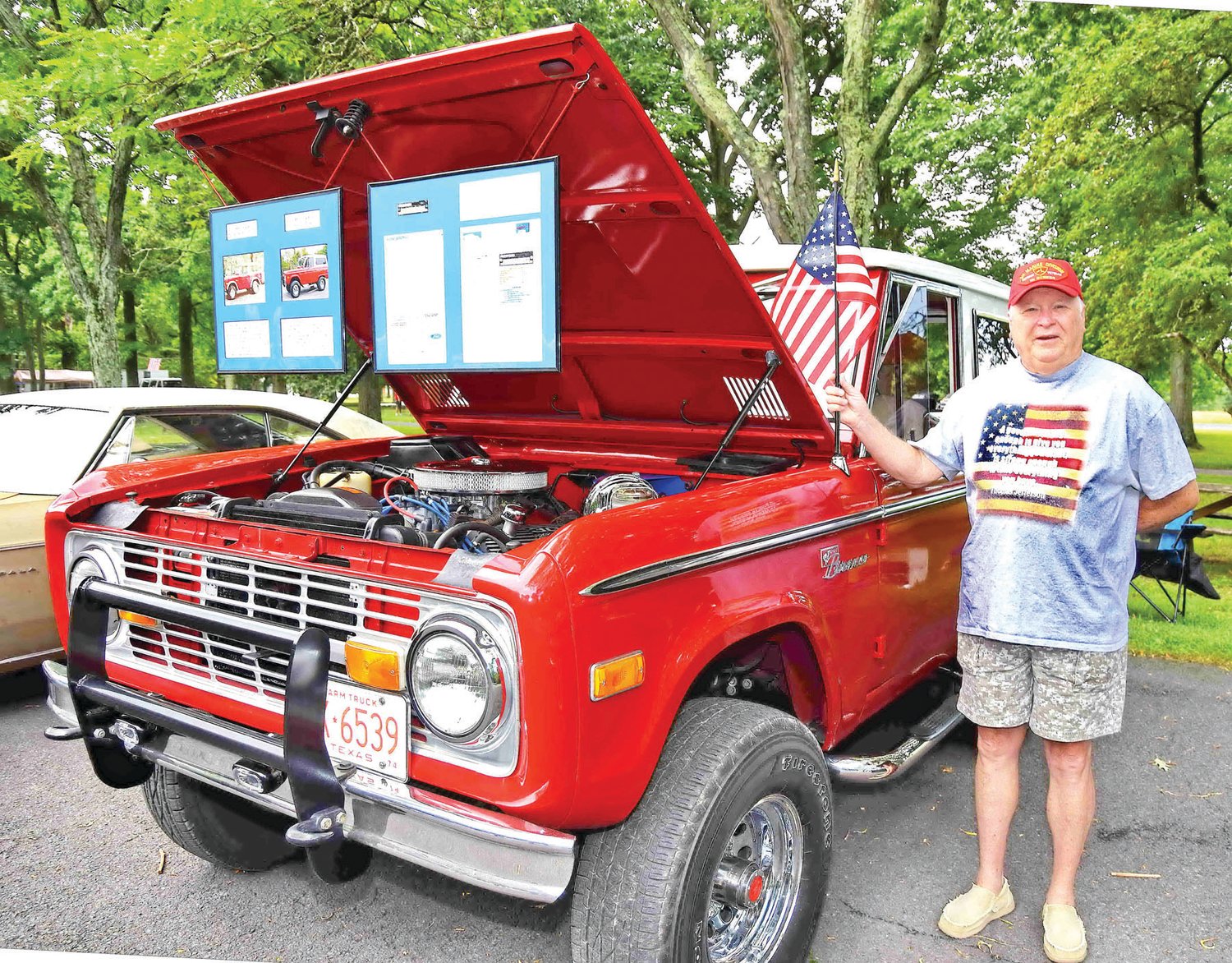 Marine veteran Bill Aycock with his all-American 1974 Ford Bronco.