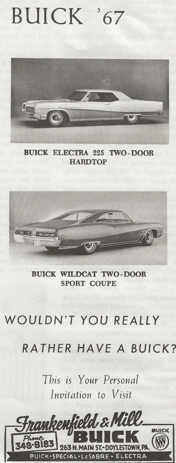 The Buick car dealership of Frankenfield & Mill