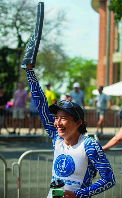 Paola Munoz, a cyclist from Chile, took first place in the Women’s Professional Race at The Bucks County Classic.