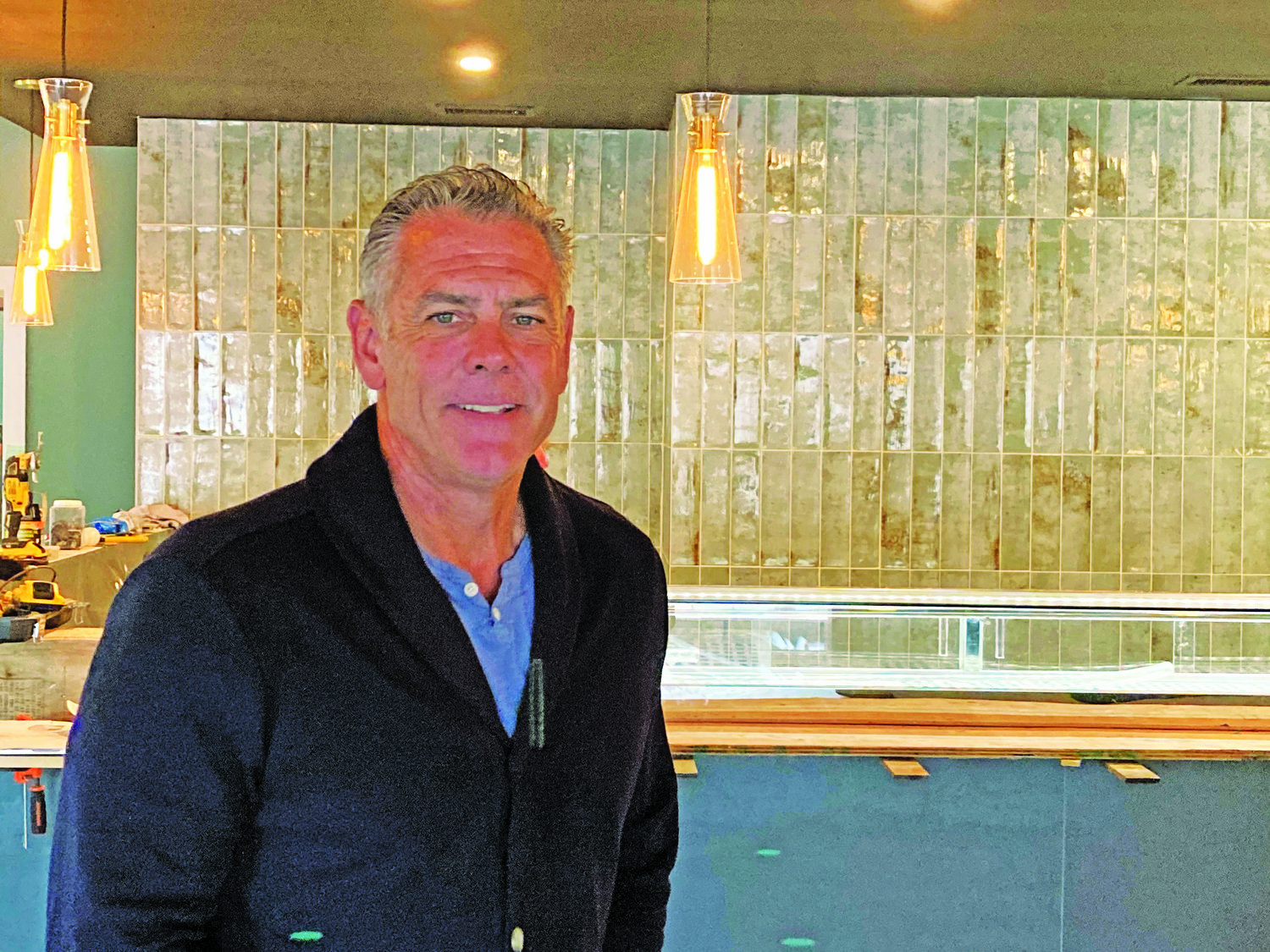 Yardley Borough businessman Jim Cain at his new Kawaii Tori Sushi restaurant set to open in mid-November.