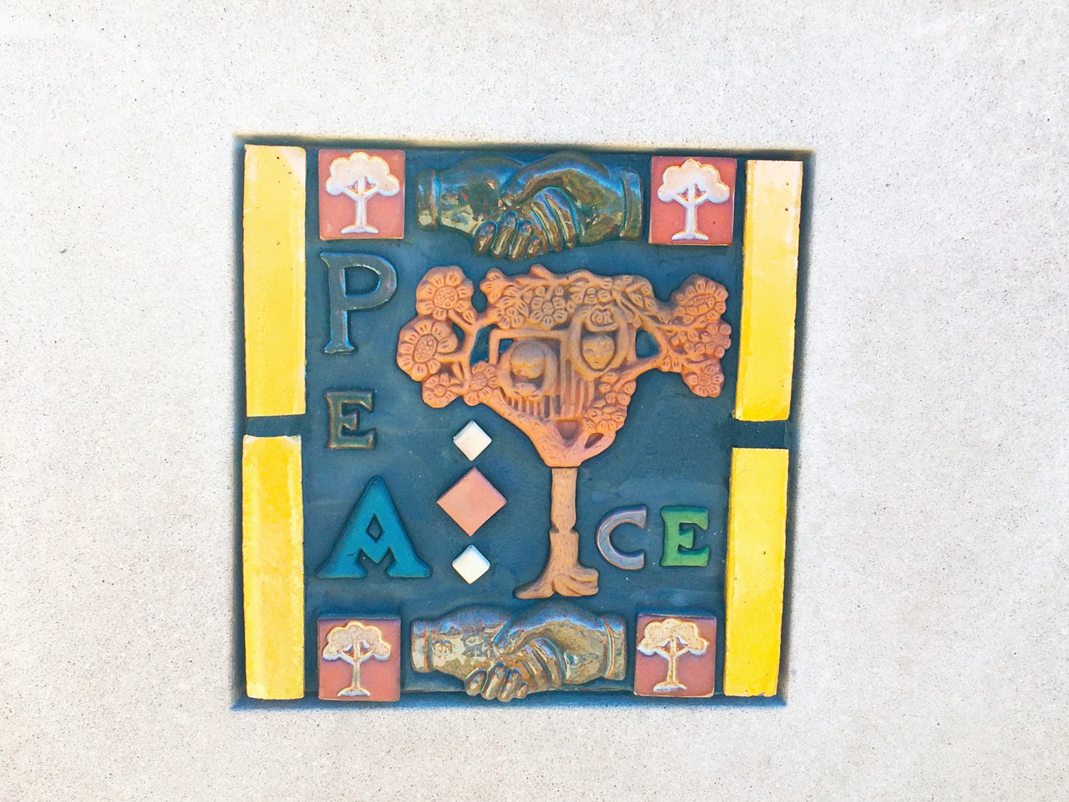 Dozens of Mercer tiles are being added to pillars in Doylestown Borough’s new park, Broad Commons. The striking tiles were created at TileWorks of Bucks County.
