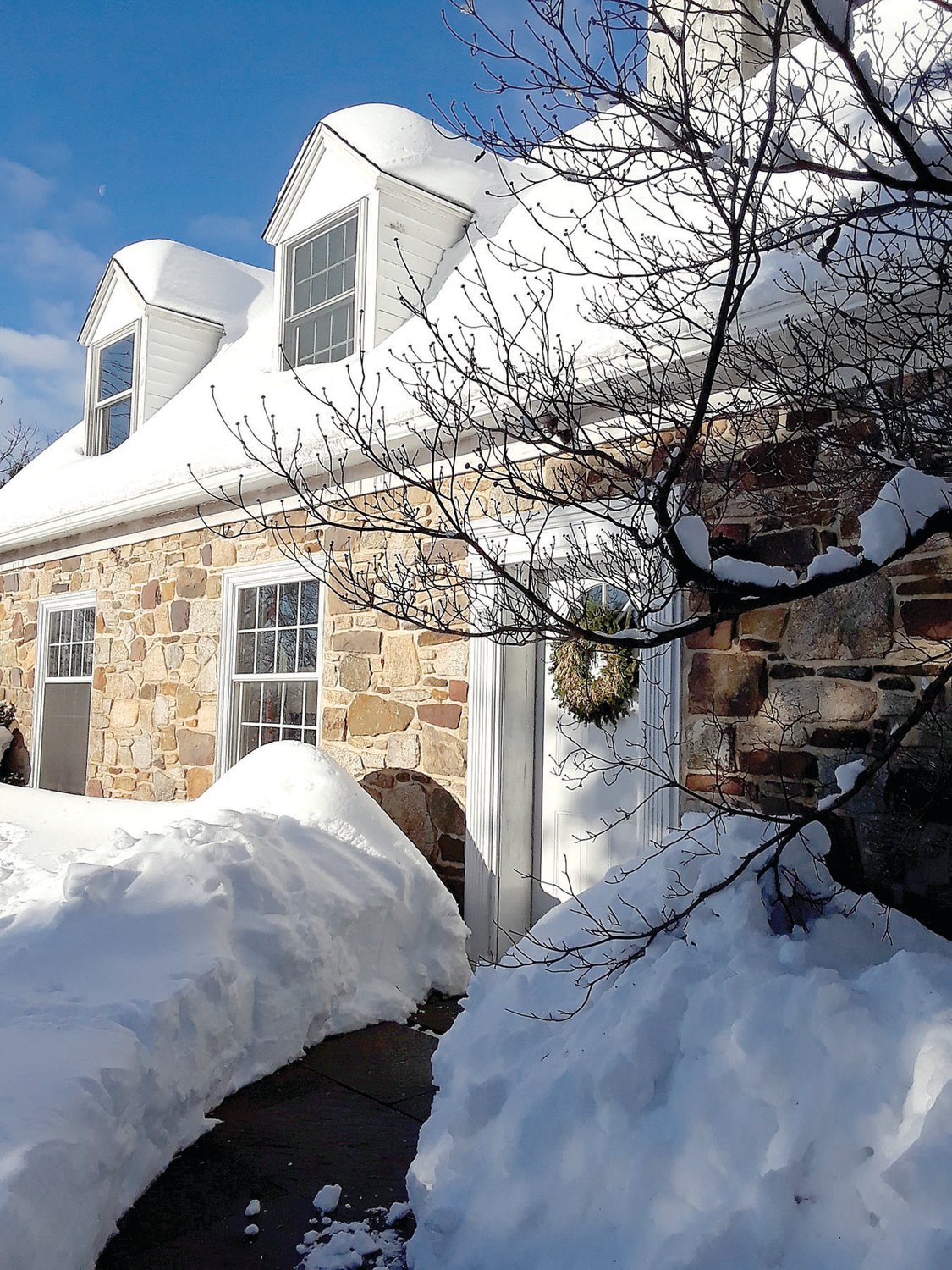 Virginia Derbyshire measured 31.2 inches of snow last February at her home on Springtown Hill. She shoveled her way out to her weather station every four hours.