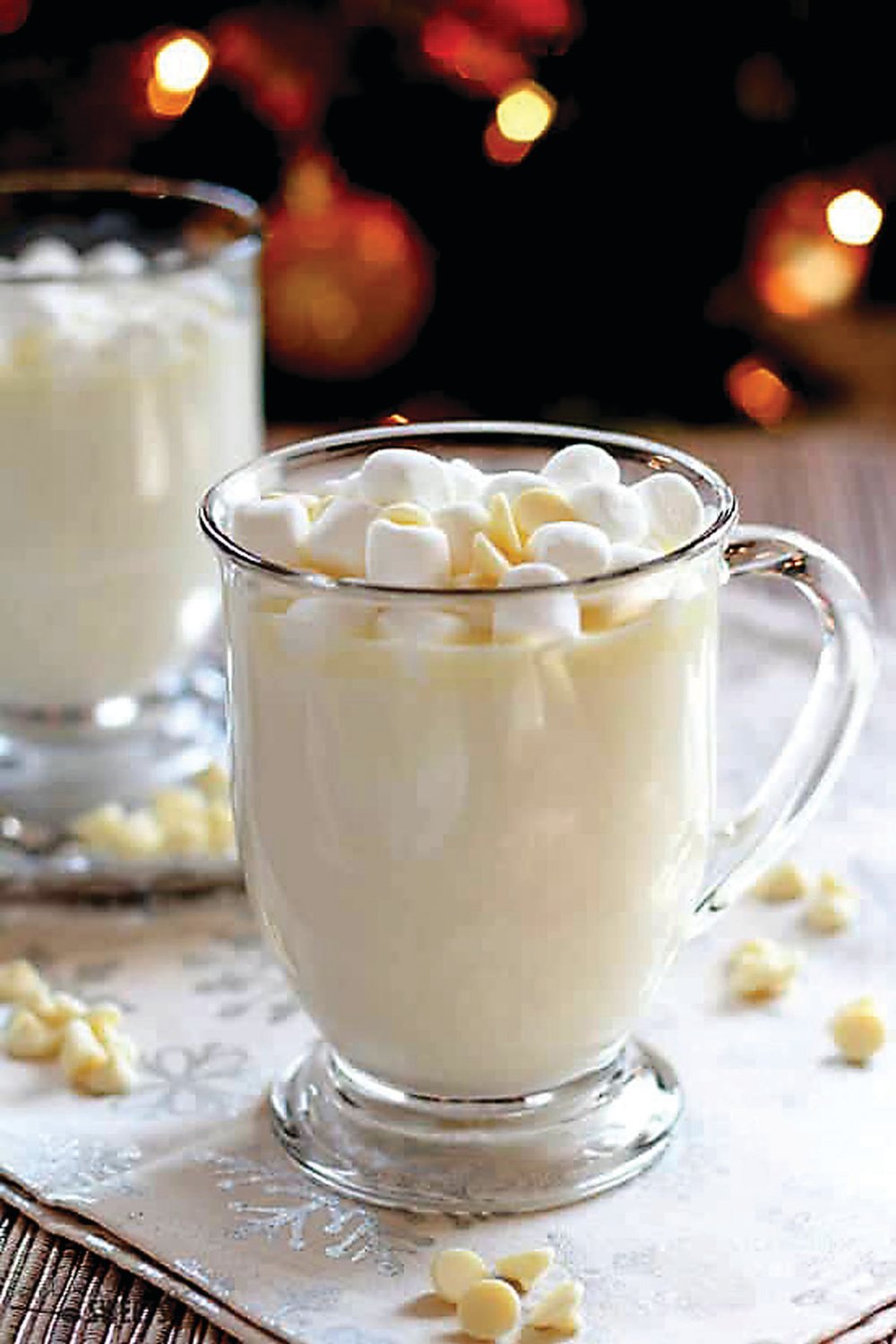 Hot chocolate, whether traditional or white, is a sweet way to warm up in winter.