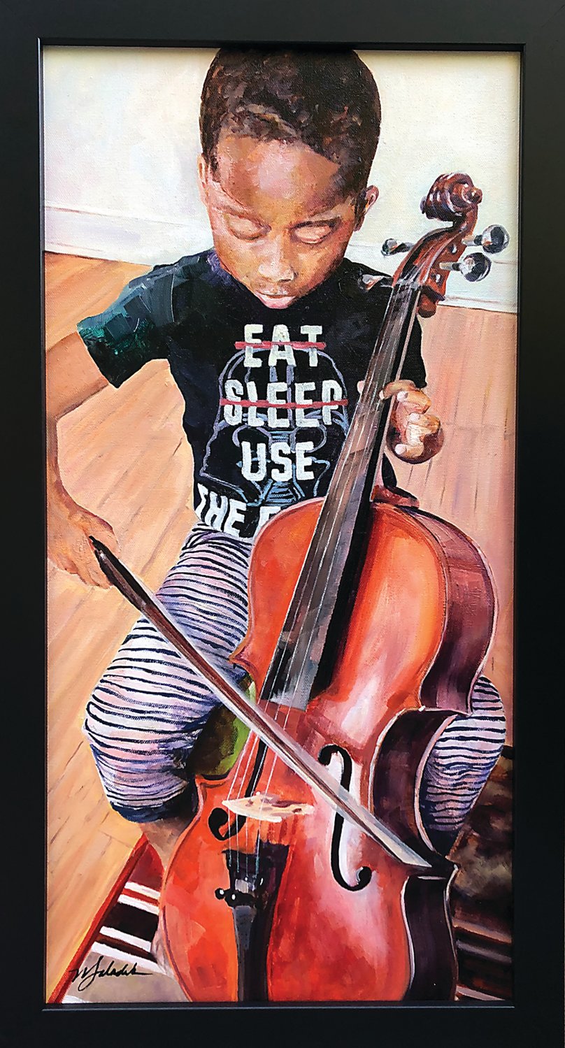 Nancy Saladik has said she tries to capture “the simple, raw emotions of the genuineness of children” in her work. She succeeded in “Daily Practice,” from the 2020 Phillips’ Mill Art Show.