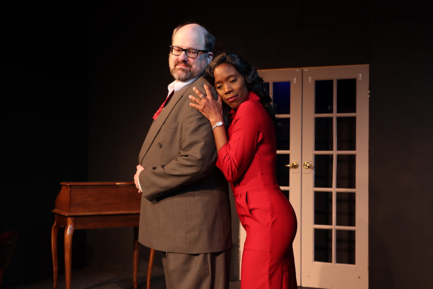 Jack Bathke and Nyiema Lunsford in ActorsNET’s “Seven Keys to Baldpate,” opening March 11.