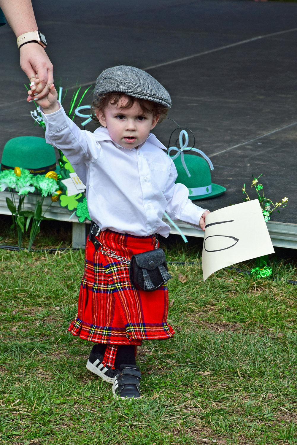 The youngest contestant in the kilt contest was Kieran McTeal of Quakertown.