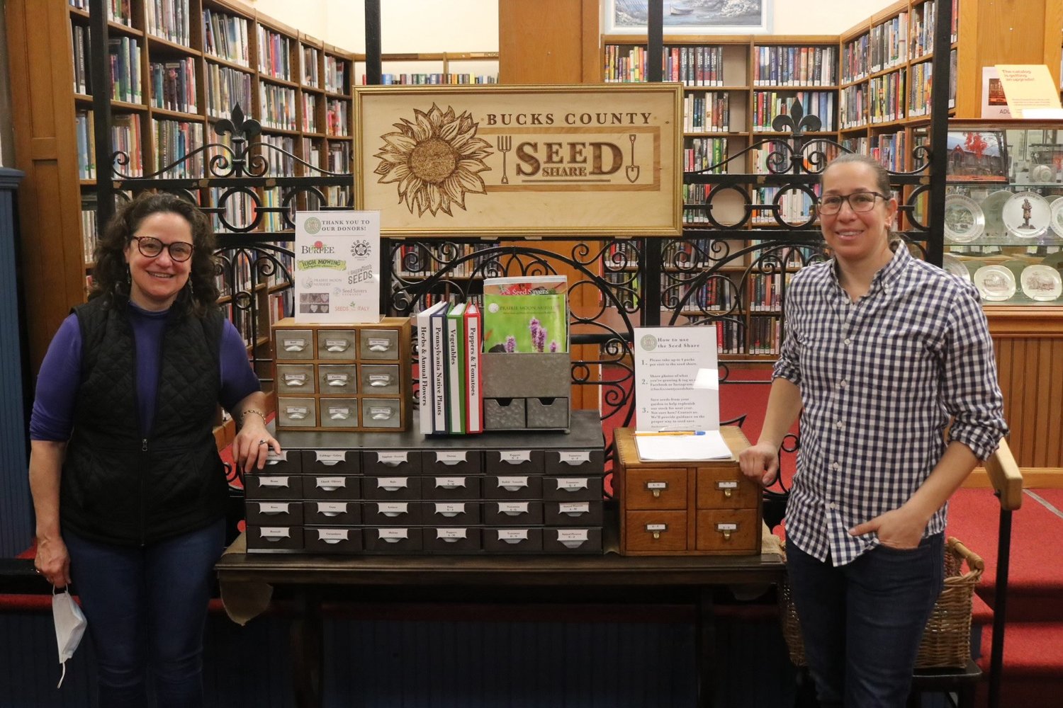 Jean Kuhn, left, and Heather Guidice are the Lower Makefield duo behind the Bucks County Seed Share.