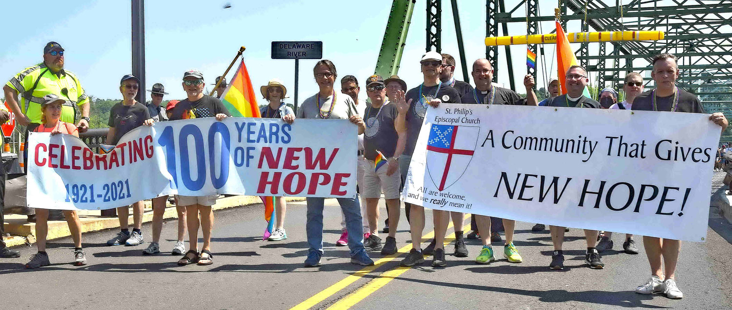 Members of St. Philip’s Episcopal Church participate in the parade.