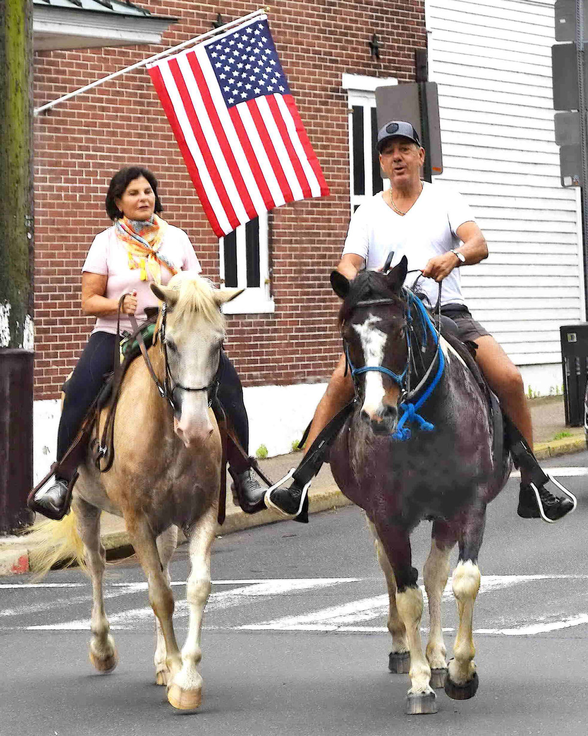 Some folks came to New Hope on their horses to see the parade.