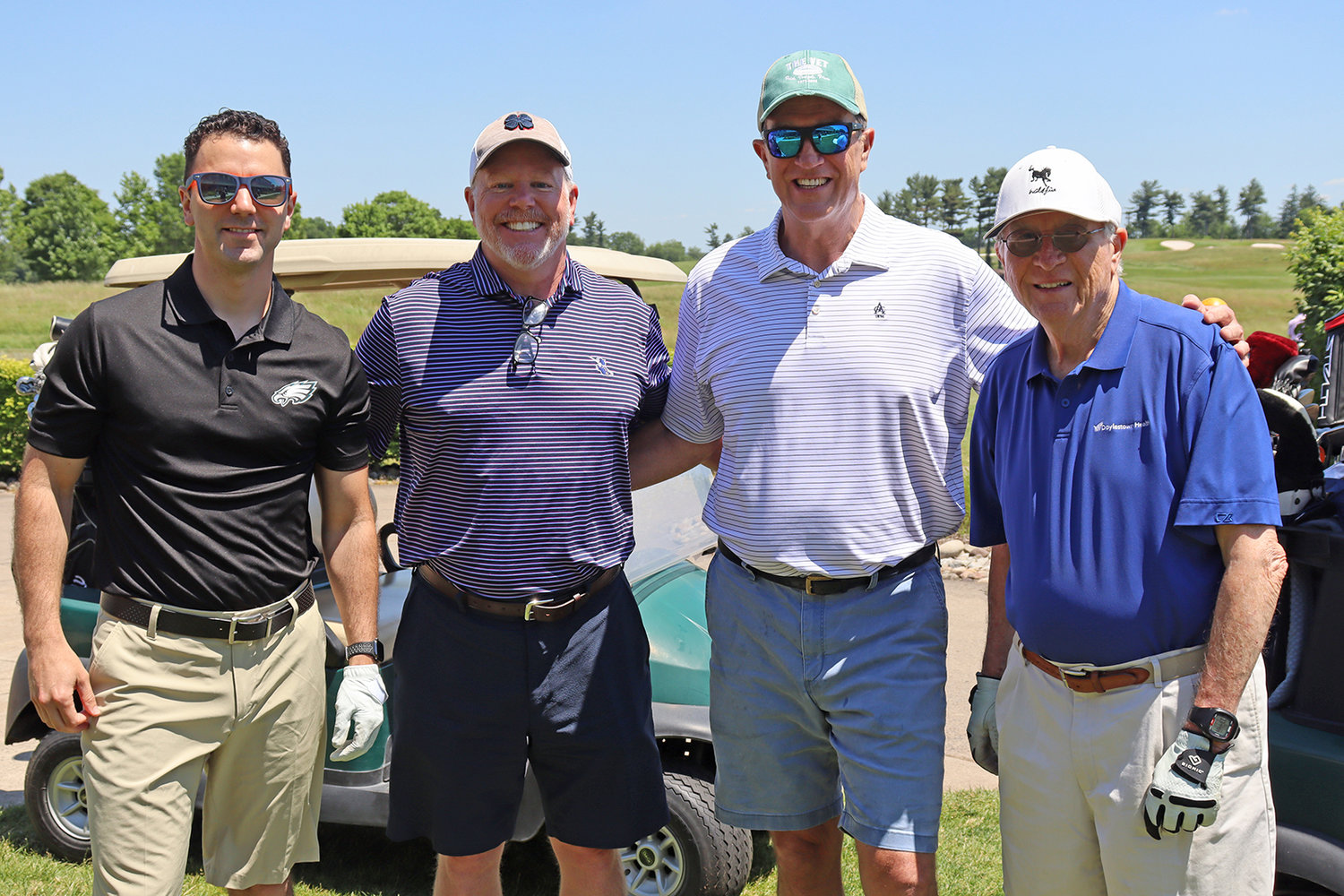 Nathan Hawkins, Tim Kelly, Joe Conwell and Marvin Woodall in the foursome for The Norwood Company Inc., one of the Golf Classic event sponsors.