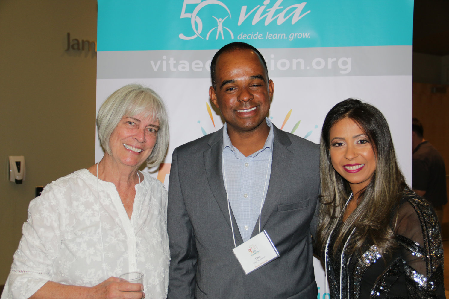 Vita board members Ellen Happ and Cesar de Amorim with his wife, Lucilene.