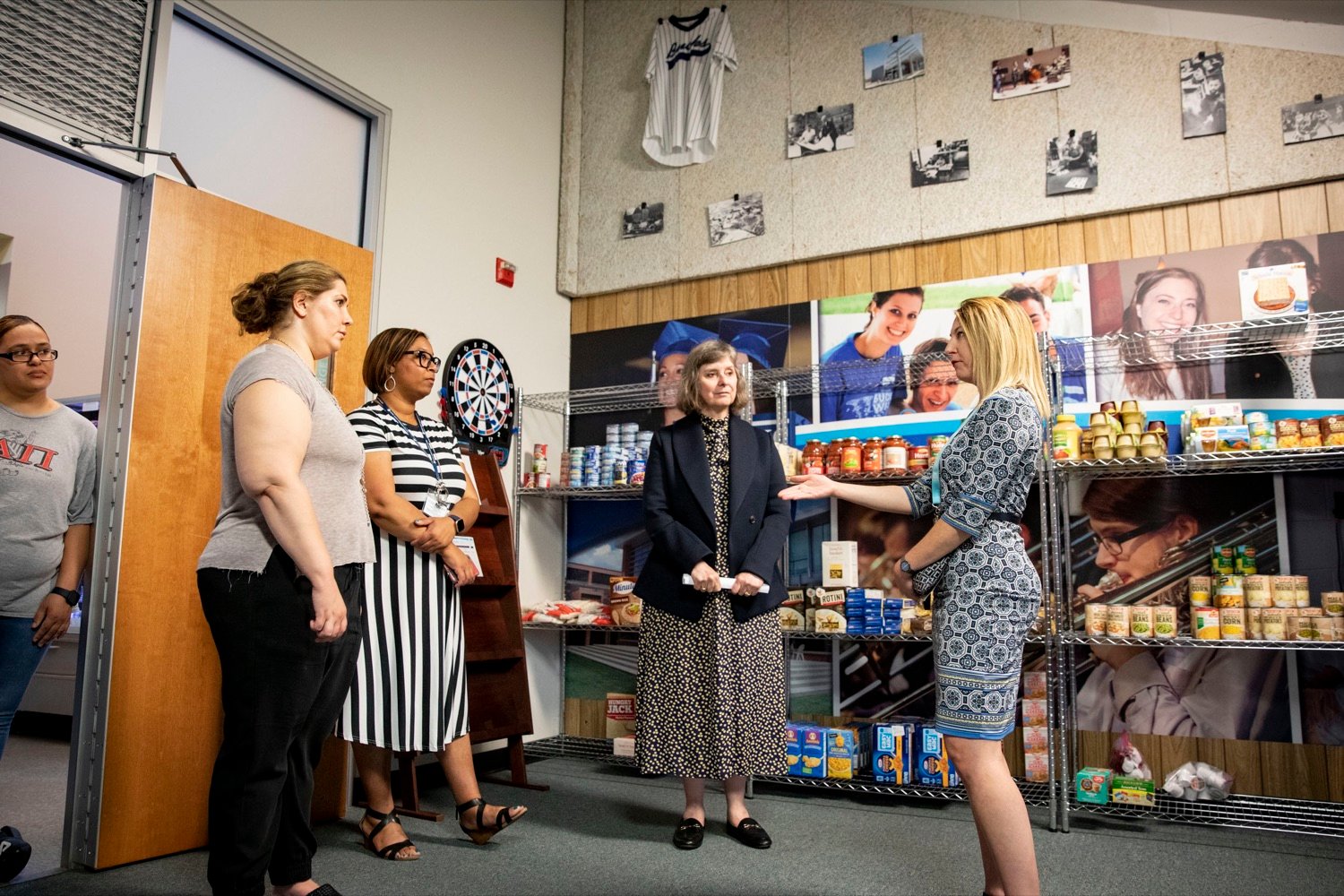 First Lady Frances Wolf visits Bucks County Community College to discuss college hunger and affordability, in Newtown, on June 27, 2022.