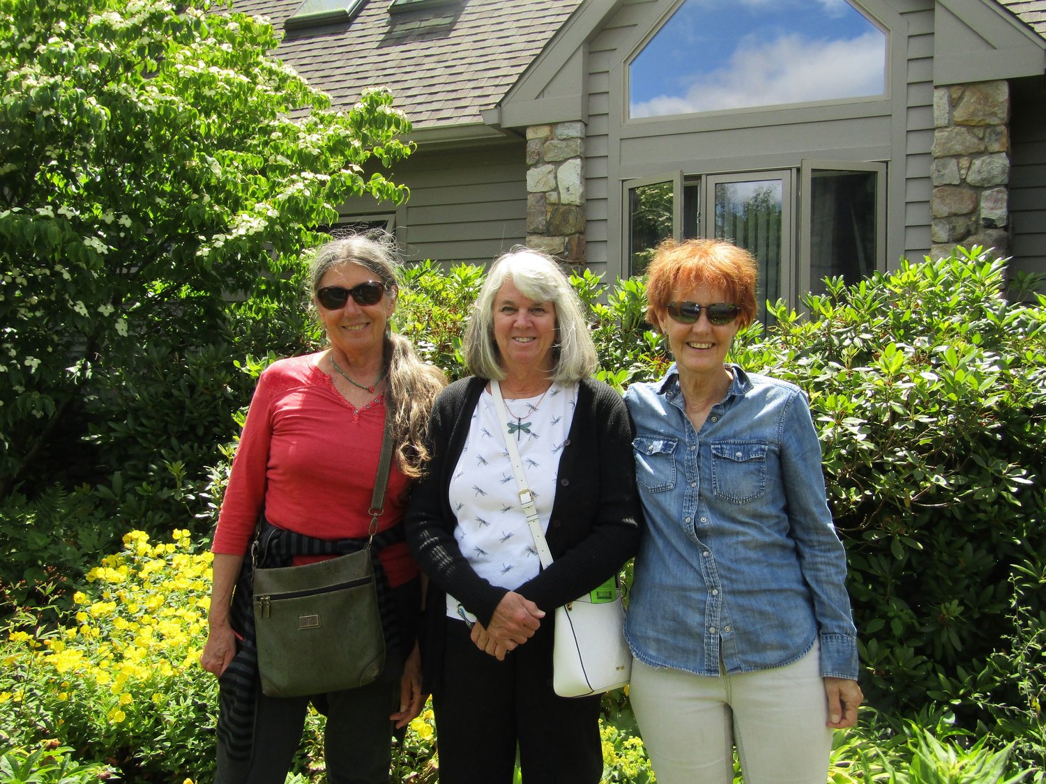 Trica Deering, Sandy Phelps and Susan Haake at the Carota garden.