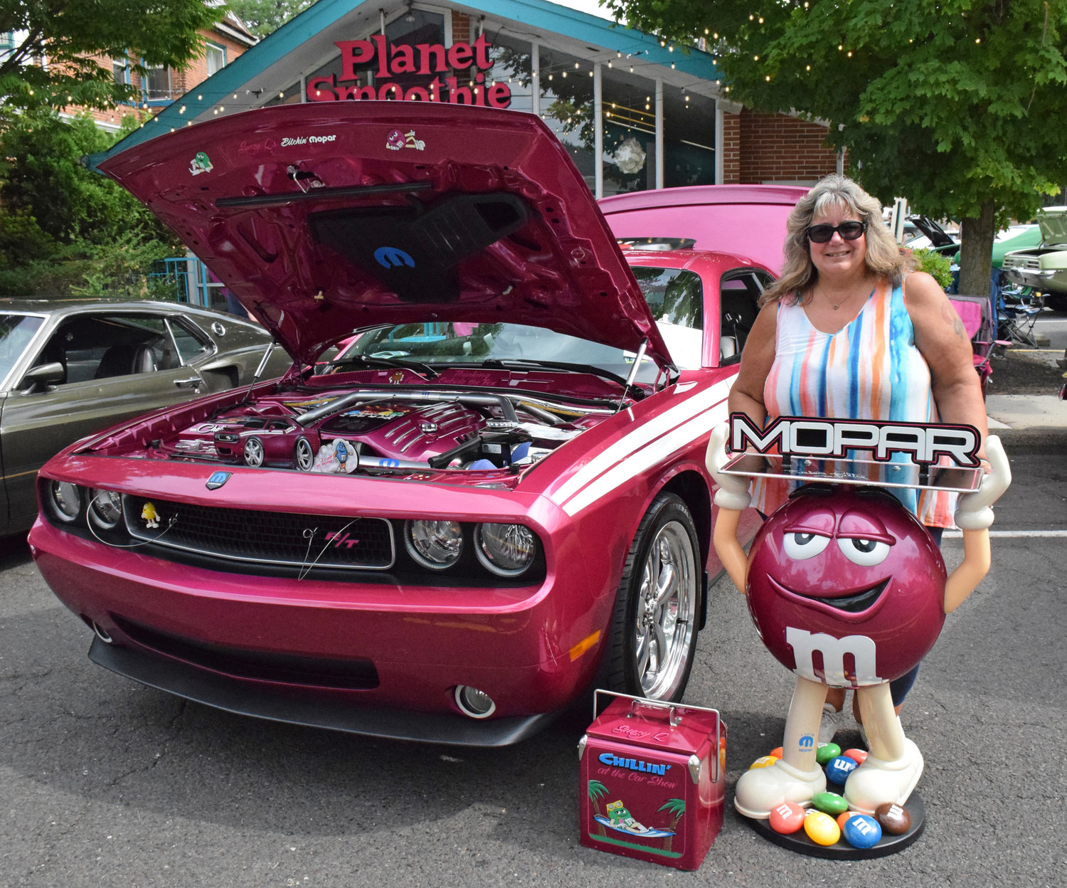 Donna Fitzgerald with a 2010 Dodge Challenger R/T.