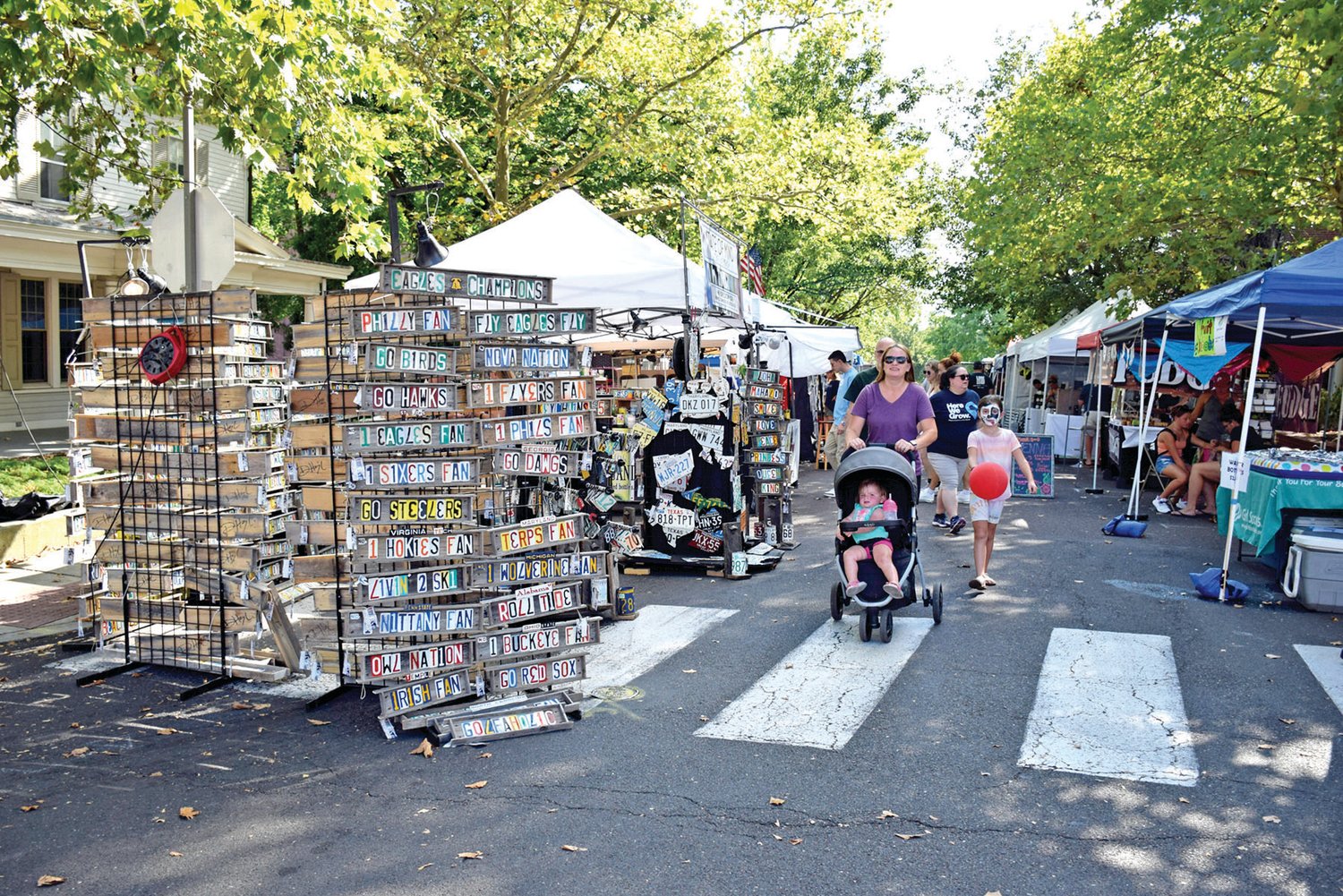Arts and Crafts vendors line the streets of Perkasie.
