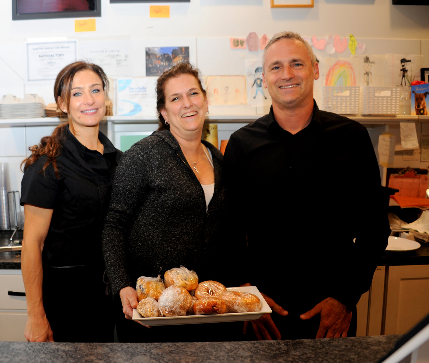 AnnMarie DeAngelis, Michele Schibel, owner of Chive, and Chris Antar.