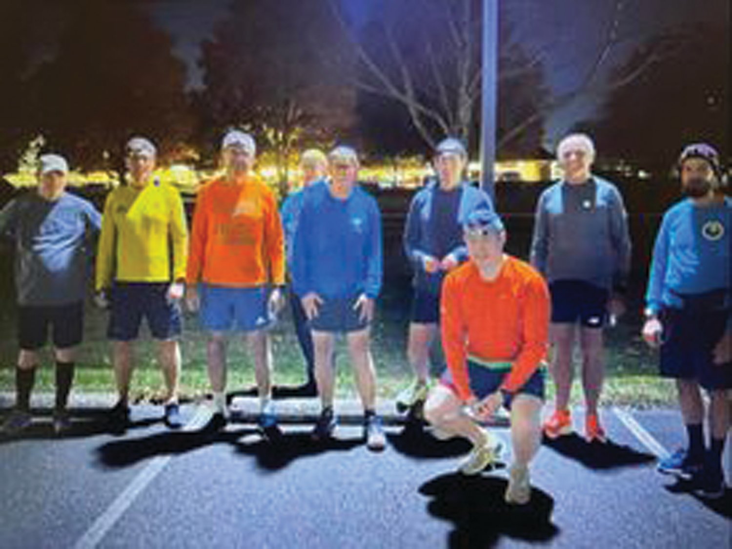 Joe Boyce
Even the BCRR McTuesday training group runners have been wearing shorts on winter nights due to moderate temperatures.