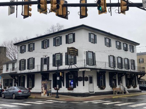 The Langhorne Hotel Restaurant & Tavern at Maple and Bellevue avenues in Langhorne Borough is up for sale.