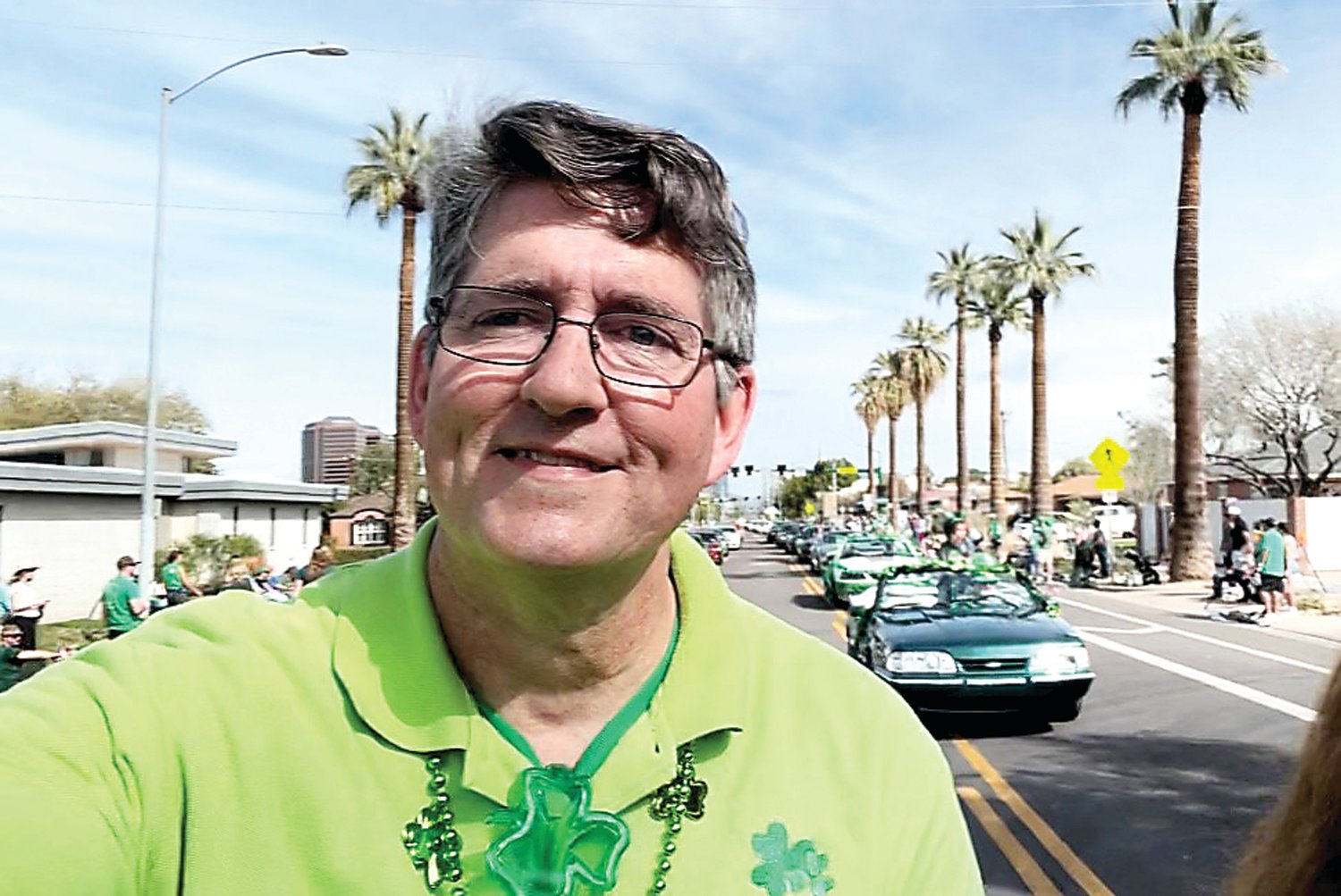 Last weekend Seán and Estelle Handy rode a Ford Mustang in the 40th annual St. Patrick’s Day Parade in Phoenix, Ariz. They support learning the Irish language across the United States, in Ireland and wherever the Irish diaspora can be found.