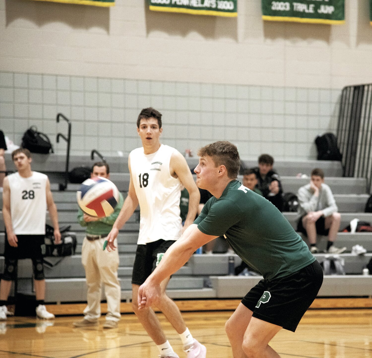 Pennridge’s Ty Porter had 13 digs in last Thursday’s quarterfinal game against Neshaminy, won by the Rams.