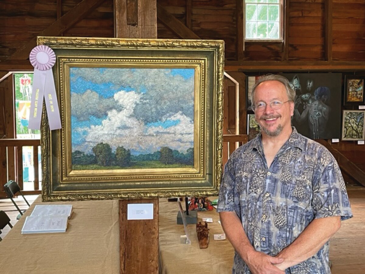 Best of Show was awarded to David Hahn for his acrylic, “Summer Clouds.”