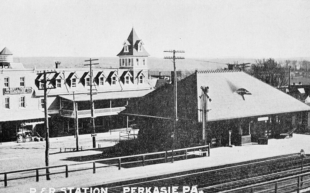 The Perkasie train station circa 1900.