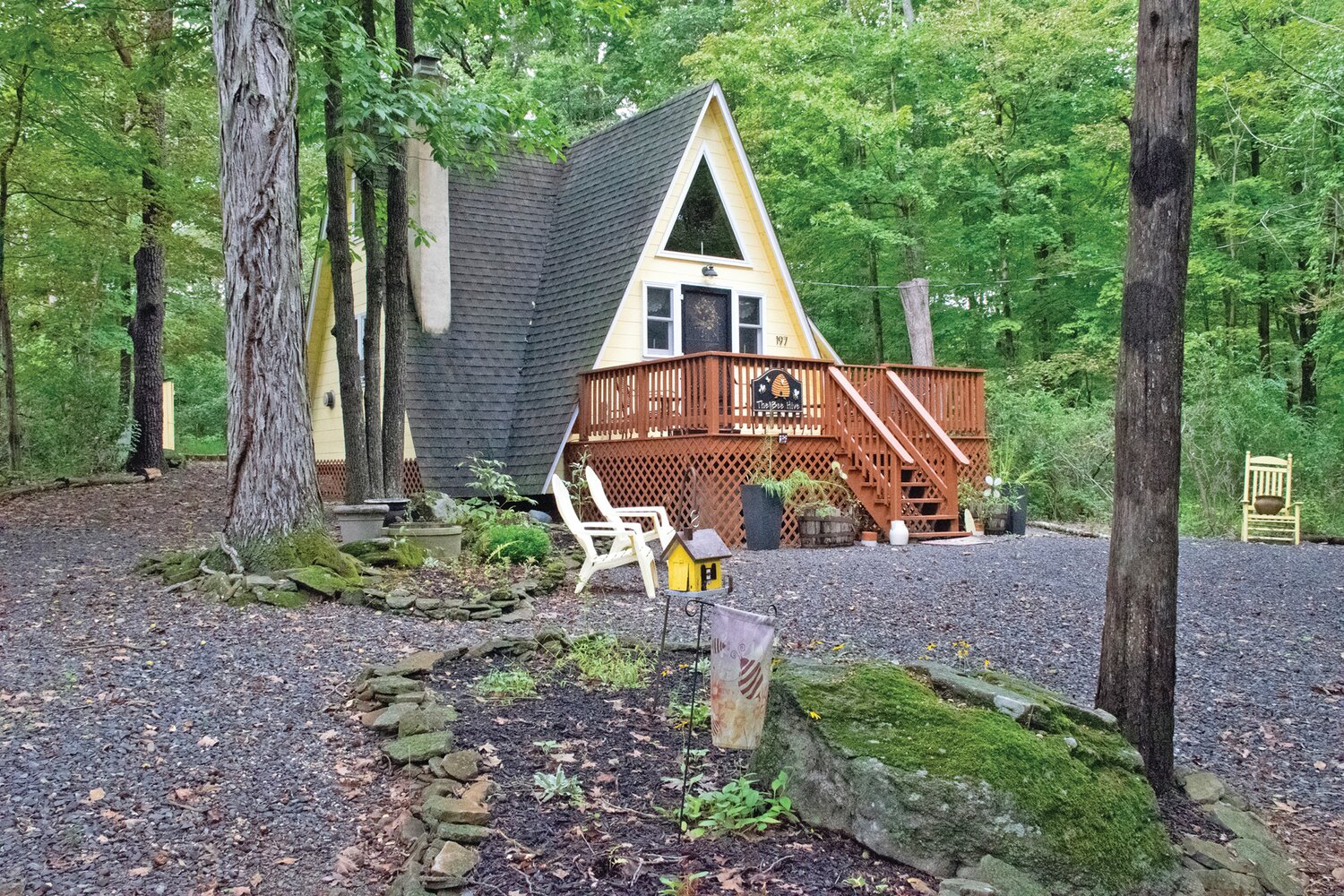 Schnabels’ Woods sits on 137 acres in Haycock Township. It’s dotted with little cottages and cabins popular among those for whom “vacation” means an opportunity to enjoy some peace and quiet.